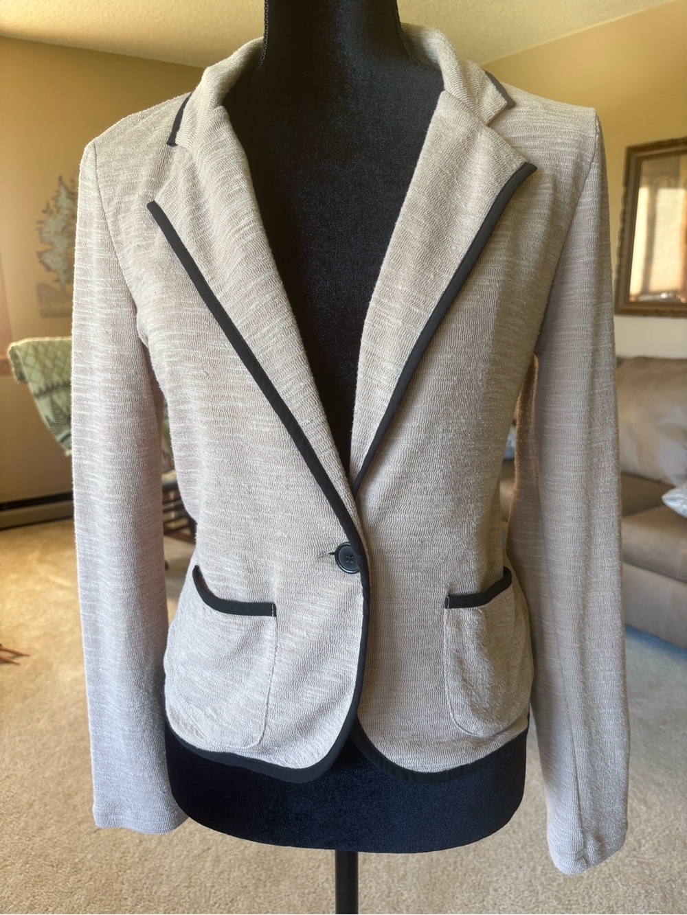 Freshman Cream Blazer with Black Trim S